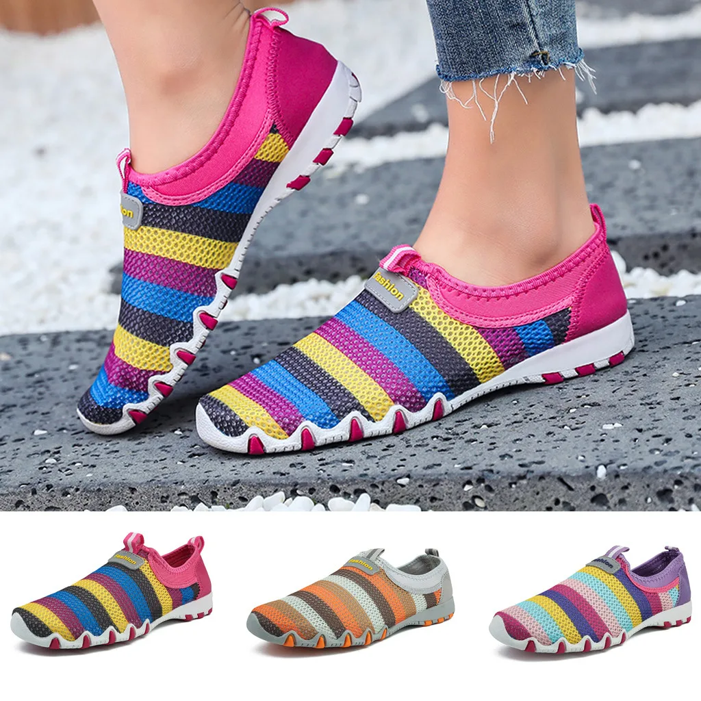 Женская обувь на плоской подошве из сетчатого материала повседневные Лоферы без