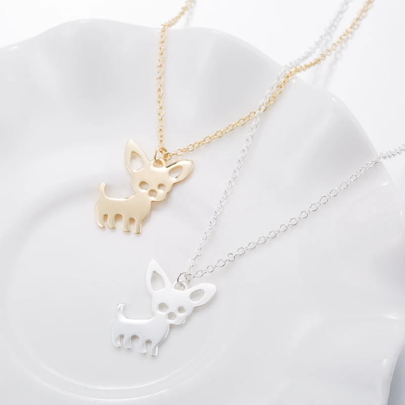 Shuangshuo Bohemian Tiny Chiwawa Necklace for Women Long Chain Pet Dog Necklaces &amp Pendants Ethnic Choker N253 | Украшения и