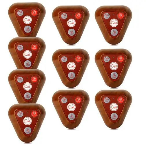 10 шт. Беспроводная кнопка вызова передатчик пейджер звонок Официант Вызов для