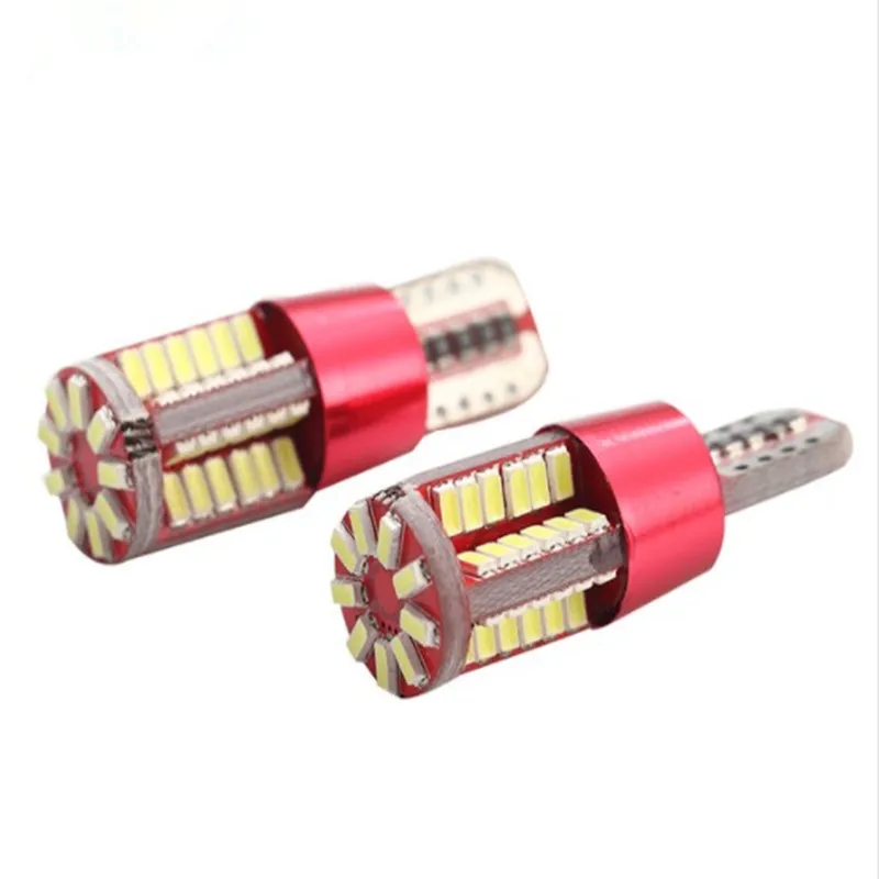 T10 168 192 W5W 57 SMD 3014 LED Canbus No Error Car Marker Light Parking Lamp 57smd Motor Wedge Bulb White Red Blue Green Yellow