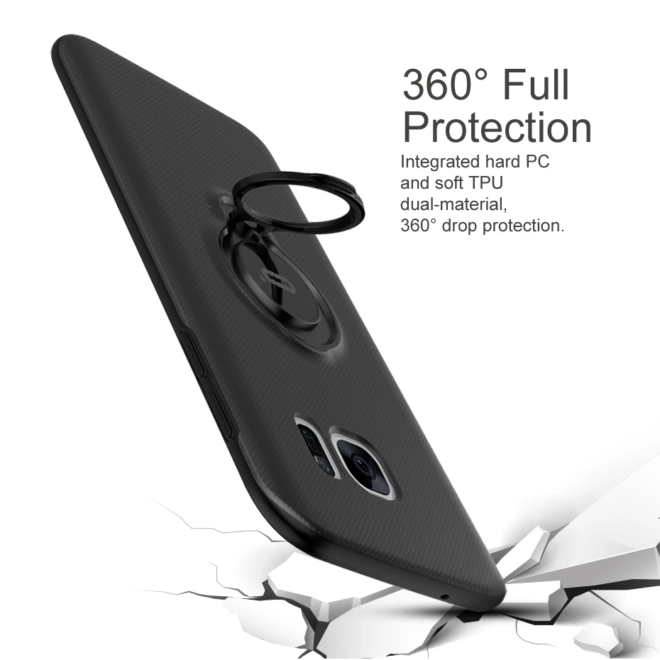 Чехлы для samsung Galaxy S7 края крышки Чехол класса люкс ультра-тонкий 360 полная защита PC