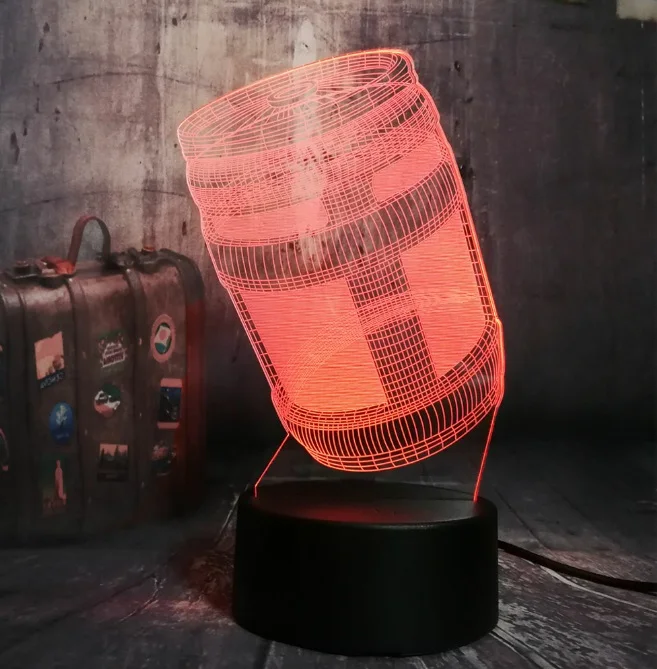 Chug Jug Прохладный битва игрового персонажа PUBG TPS SCAR-L череп ракета светодиодный Ночной светильник Настольная лампа 7 цветов для детей с узором в виде игрушек; Рождественский подарок - Испускаемый цвет: Chug Jug