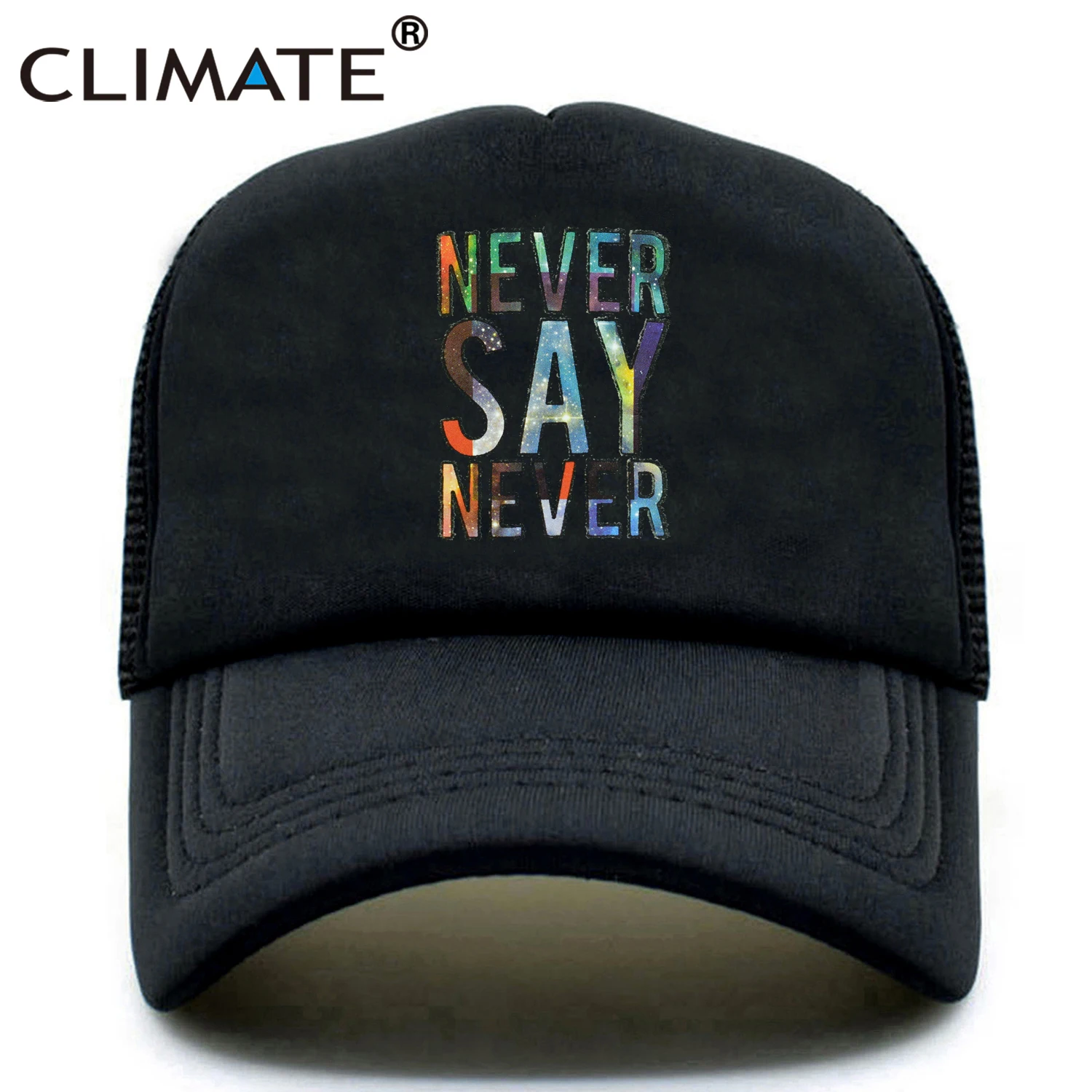 Крутая Кепка CLIMATE с 3D звездами буквами бейсболка надписью Never Say Black кепка s летняя