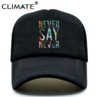 Крутая Кепка CLIMATE с 3D звездами, буквами, бейсболка с надписью Never Say Never Black, кепка s, летняя сетчатая Кепка-тракер в стиле хип-хоп, кепка s, шапка для мужчин и молодежи