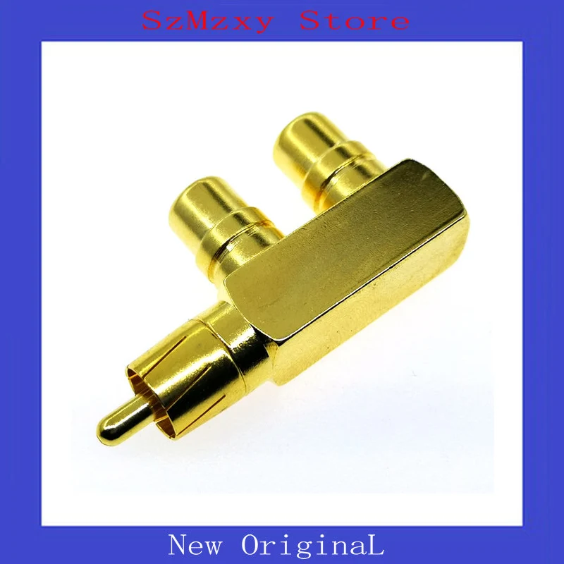 

1PCS Gold Plated AV Audio Splitter Plug Adapter 1 RCA Male to 2 RCA Female