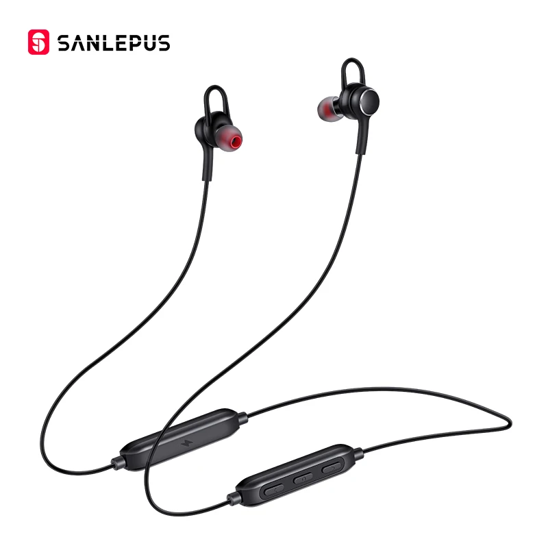D02 Black SANLEPUS D02, Беспроводные спортивные наушники, Bluetooth наушники, 5,0, гарнитура, свободные руки, наушники для iPhone, Xiaomi, huawei, samsung - Цвет: D02 Black