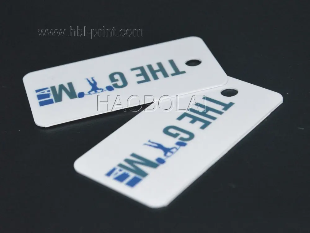Пластиковая карта для ключей с струйным штрих кодом 54*28 мм|tag boat|card punchcard stock tags |