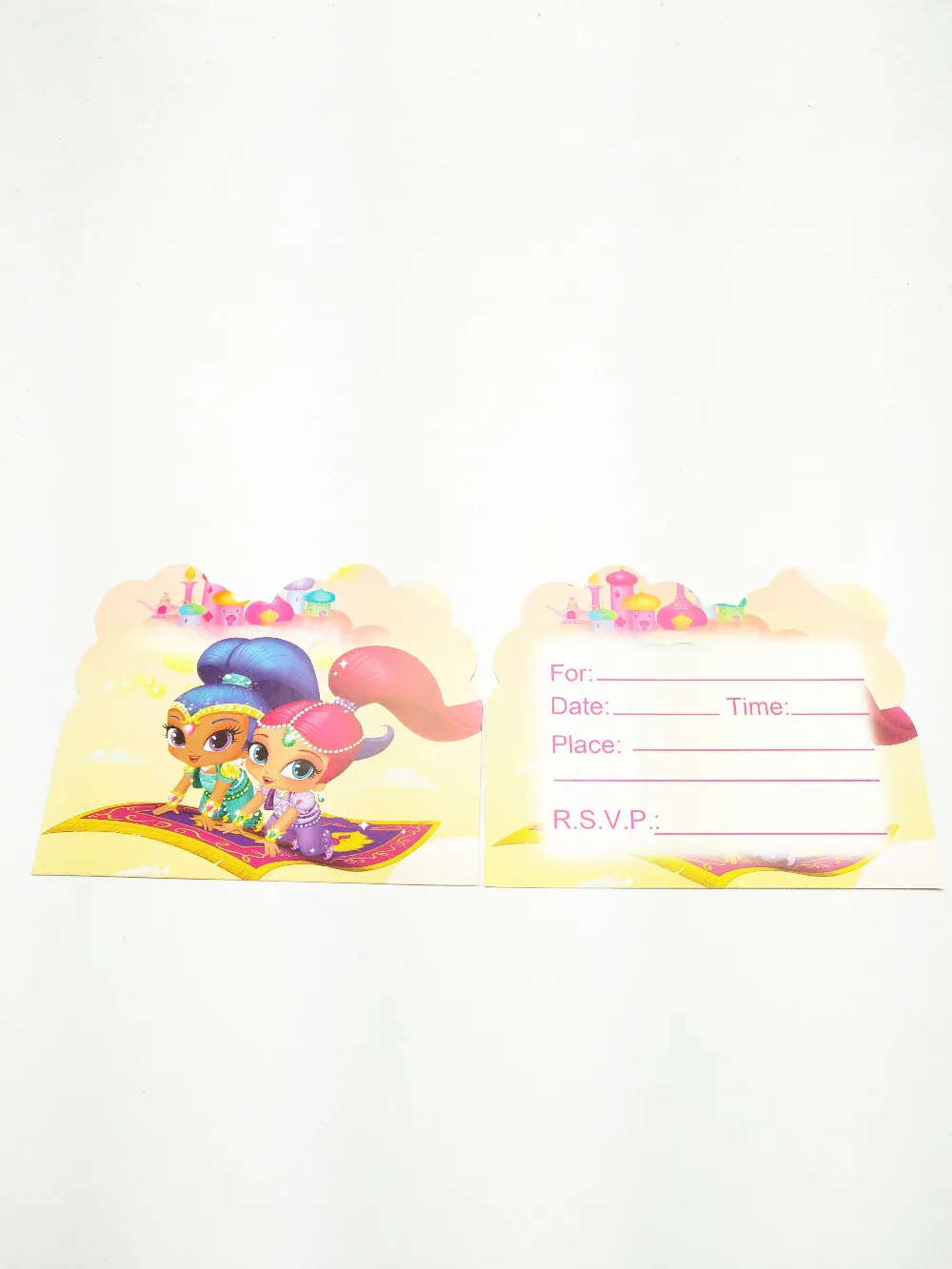 Shimmer and shine распечатанные открытки для приглашения на день рождения 10 шт. | Дом и