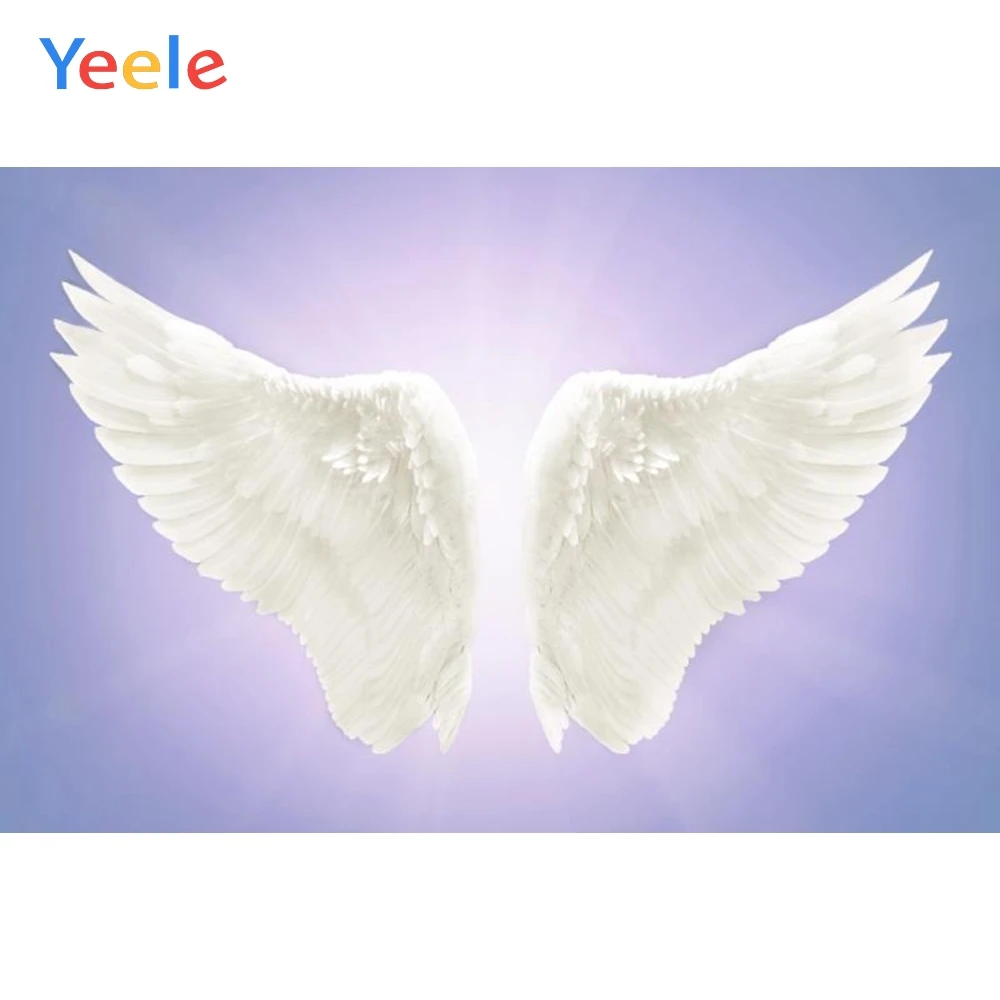 

Yeele Angel Wings Feather Backdrop Baby Portrait Photography Backgrounds Customized Photographic Backdrop For Photo Studio