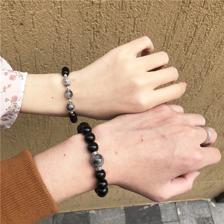 Couple magnetic force/Bracelet/beads/2019/natural stone/distance/bracelets for women men jewelry customized lover romantic gifts | Украшения