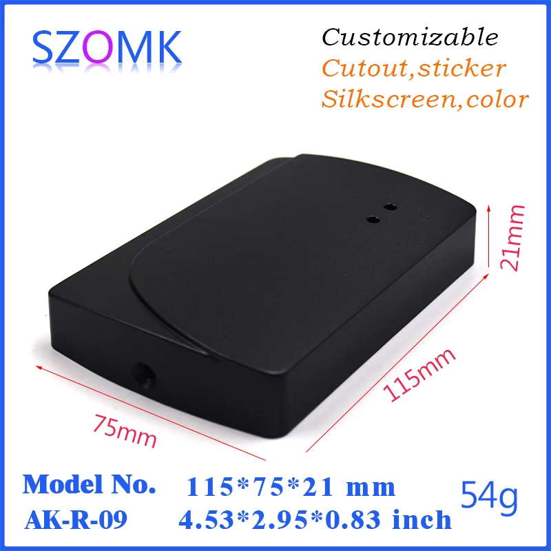 1 шт./лот szomk diy настенный пластиковый ящик abs кардридер Корпус экрана 115x75x20 мм