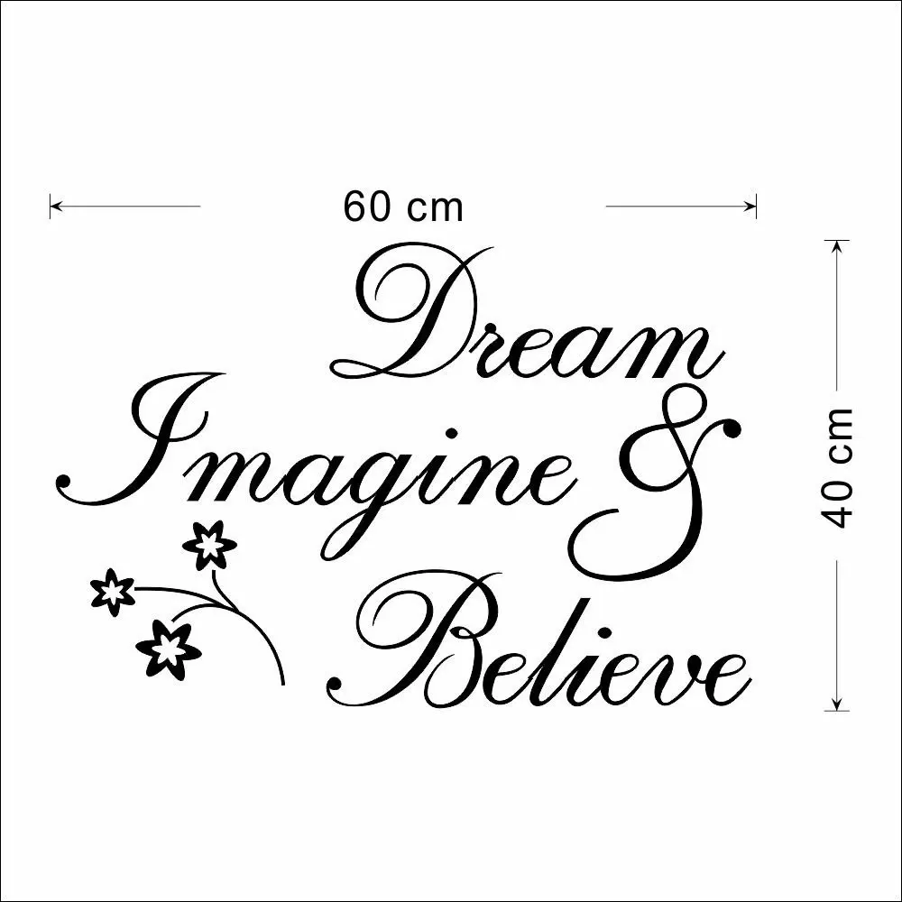 Наклейка на стену Dream Believe виниловые настенные стикеры своими руками съемная
