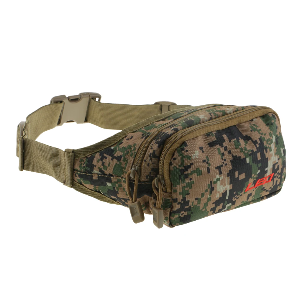 Digital Camouflage Сумка для рыбалки, переносная сумка для рыбалки на открытом воздухе, сумки для рыболовных снастей, несколько поясных сумок, поясная сумка для повседневной жизни, велоспорта, кемпинга, походов, охоты - Цвет: Digital Camouflage