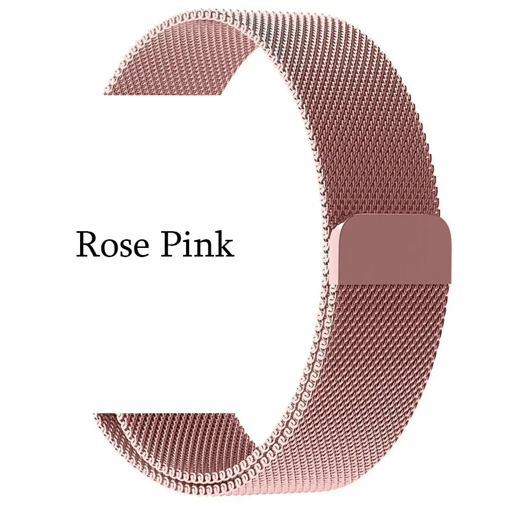 Rose Pink TORQUILA Миланский ремешок для наручных часов Apple Watch Series 4/3/2/1 38 мм/40 мм Нержавеющая сталь магнитный металлический ремешок для наручных часов iWatch, 42 мм/44 мм - Цвет ремешка: Rose Pink