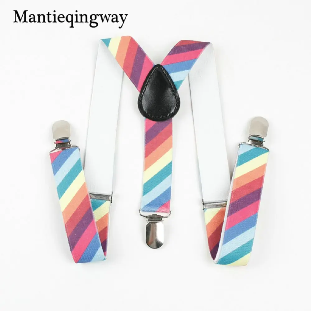 Бренд mantieqingway, модная повседневная рубашка на подтяжках с 3 клипсами для маленьких мальчиков и девочек, эластичная рубашка на подтяжках с ремнем для малышей - Цвет: 05