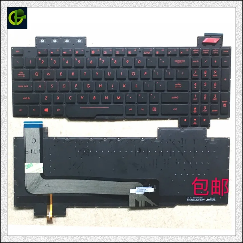 Оригинальная английская клавиатура с подсветкой для ноутбука ASUS ROG FX503 FX503V FX503VM