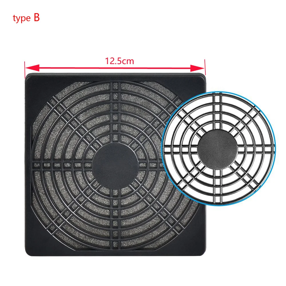 1pcs 125mm 85mm Fan Dust Filter Dustproof Screen PC Computer Case Mesh Sponge Black Washing | Компьютеры и офис