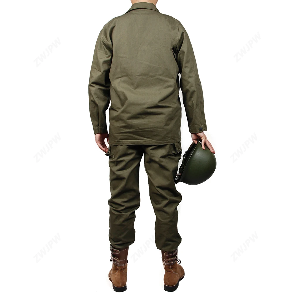 WWII США HBT VERDE UNIFORME CAMICIA GIACCA E PANTALONI армейский зеленый хлопок США/501104 (без обуви без
