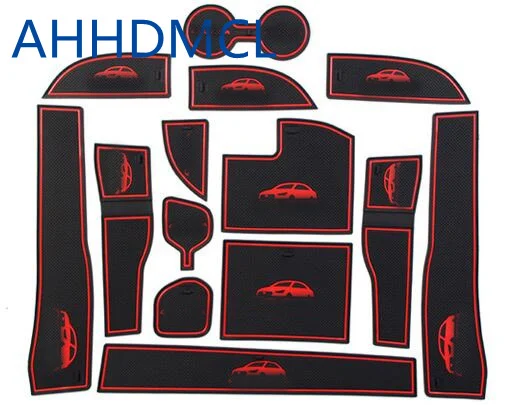 

Car Anti-Dirty Pad Door Groove Gate Slot Cup Armrest Storage Pad Anti-Slip Mat For Hyundai Celesta 2017
