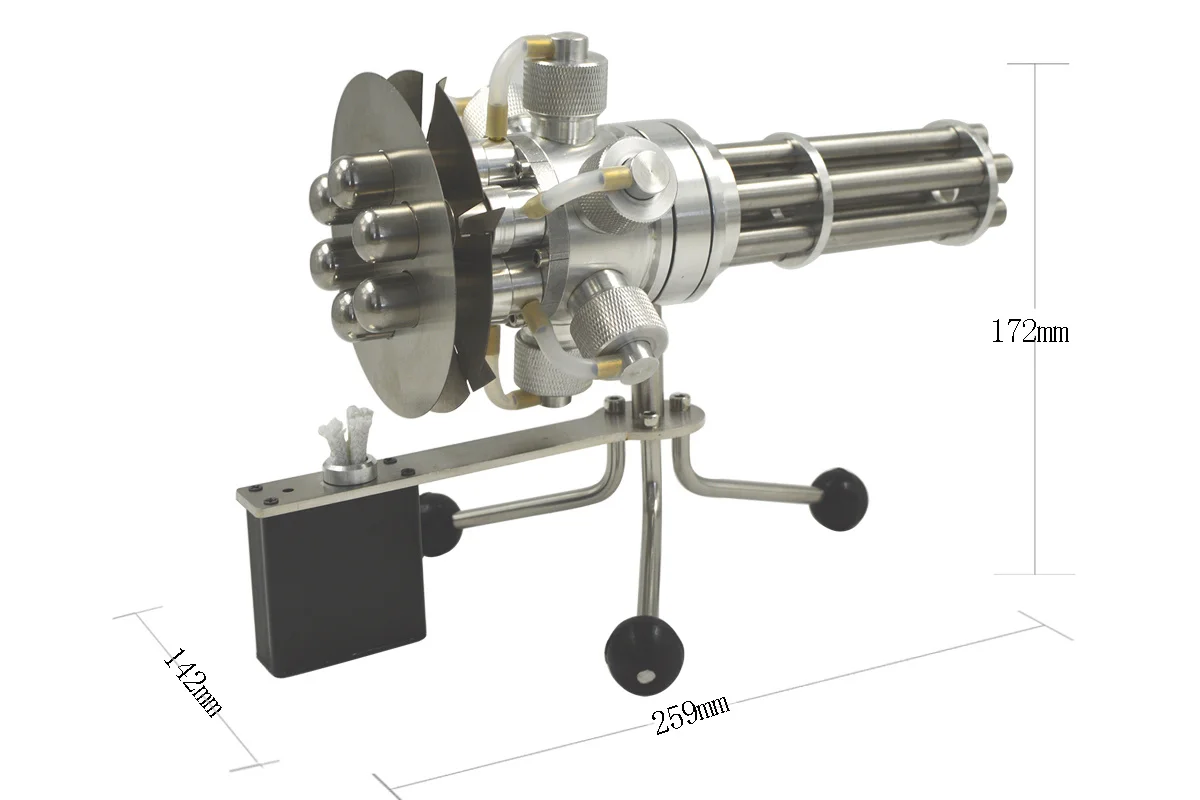 Шестицилиндровая Модель двигателя из стерлингового серебра Гатлин наука и