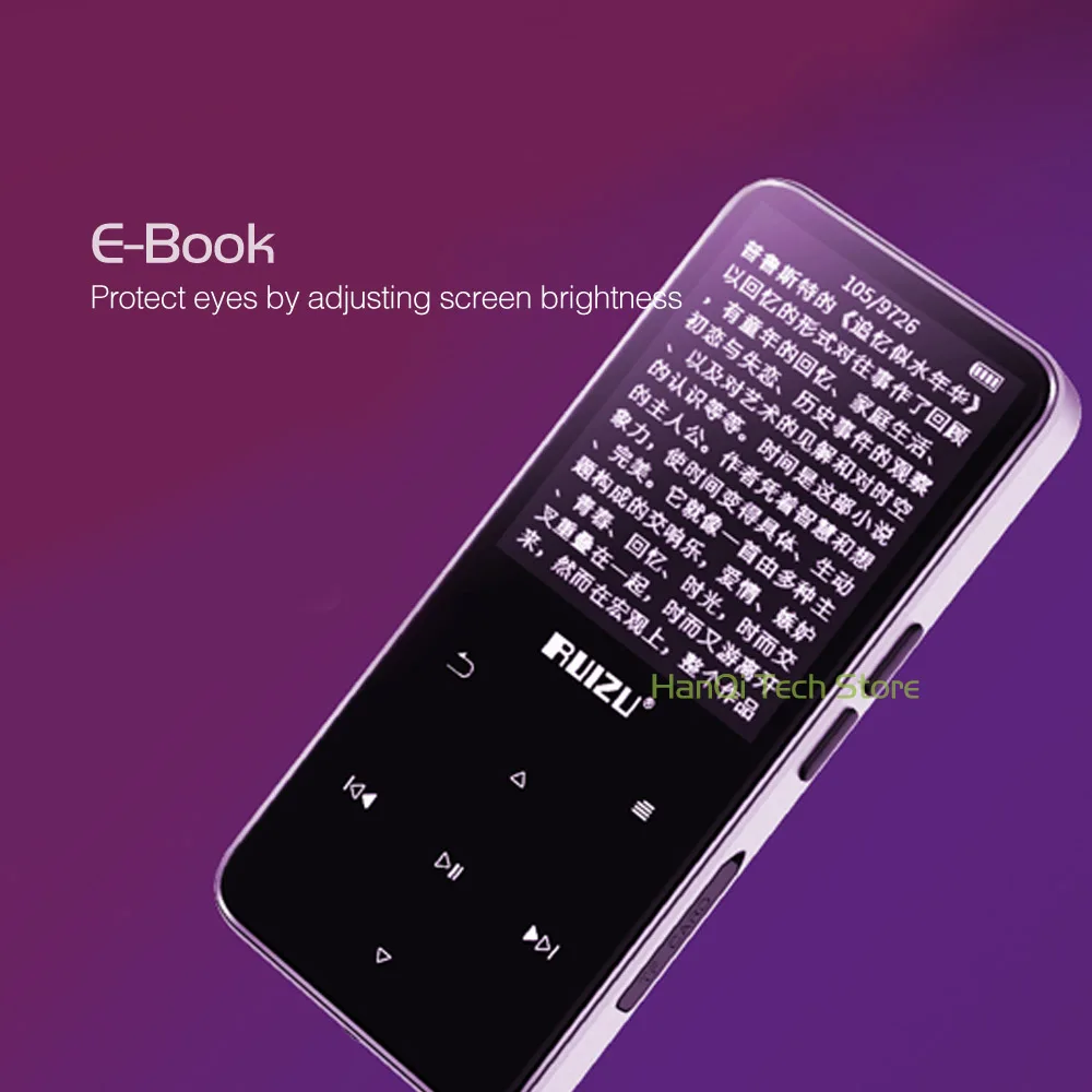 RUIZU D10 Bluetooth MP3 плеер без потерь HiFi MP3 музыкальный плеер портативный аудио 8 ГБ с динамиком FM радио Электронная книга часы