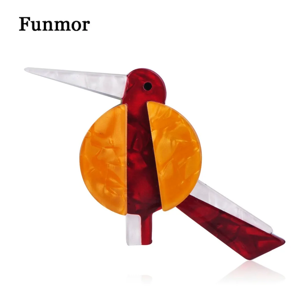 Милый акриловый Хаммер FUNMOR Броши с птицами ручная работа булавки для корсажа в