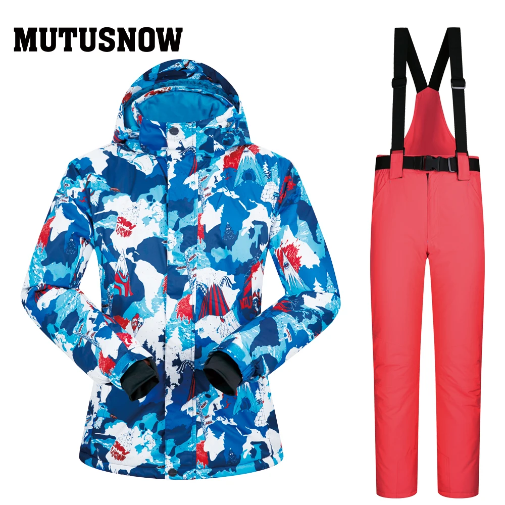 Women Ski Suit Brands New Windproof Waterproof Breathable Warmth Snow Jacket and Pant Winter Sets Skiing and Snowboarding Jacket