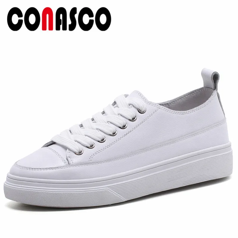 CONASCO Новая Женская рабочая обувь на плоской подошве платформы из натуральной