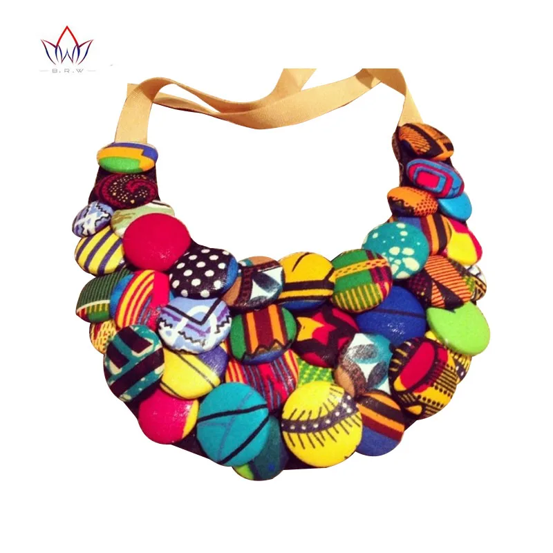 Яркие африканские Кнопка Цепочки и ожерелья Африканский Аксессуары для Для