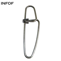 infof 200 pieces lure snap fishing swivel hook insurance snap 0 8 stainless steel fishing connector feeder carp fishing gear