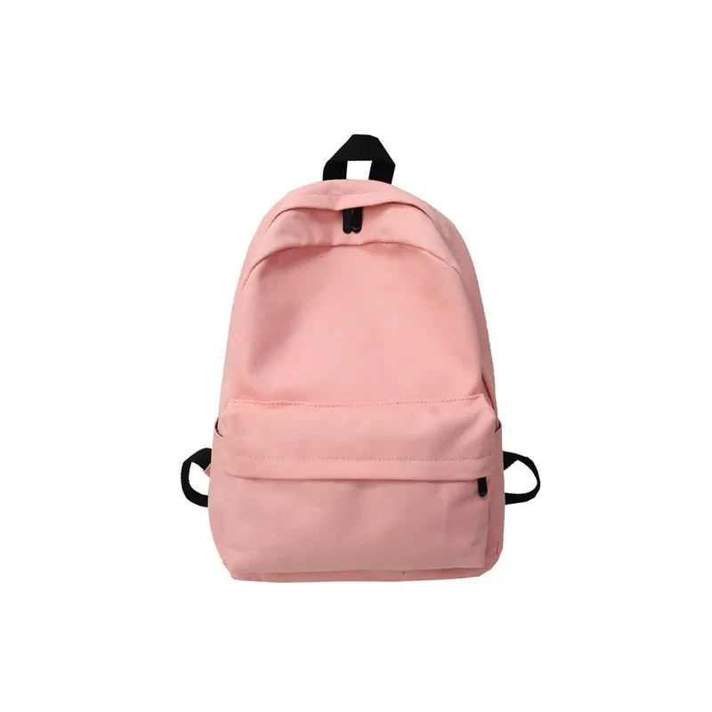 Pink Menghuo, женский холщовый рюкзак, Одноцветный, повседневная школьная сумка для подростков, рюкзак для мальчиков, корейский, консервативный стиль, рюкзак, Mochilas Feminina - Цвет: Pink