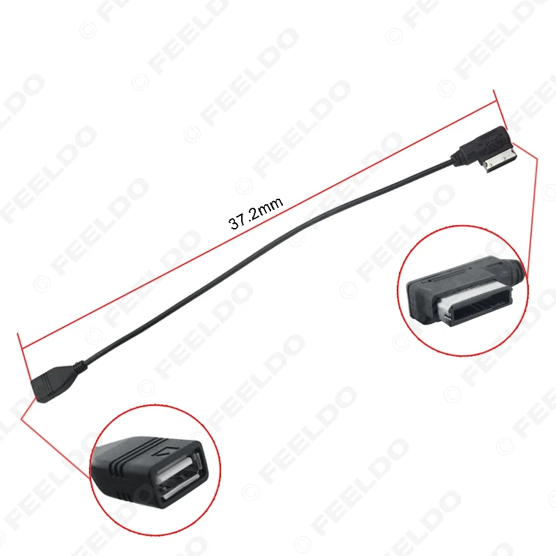 FEELDO 10 шт. музыкальный интерфейс AMI MDI к USB адаптерному кабелю для Audi A3/A4/A5/A6 VW