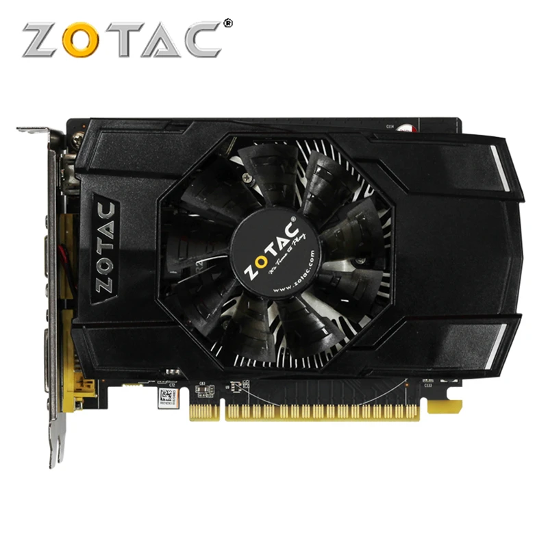Видеокарта ZOTAC GeForce GTX 750 1 ГБ 128 бит видеокарты GDDR5 для nVIDIA Оригинальная карта GTX750 1GD5