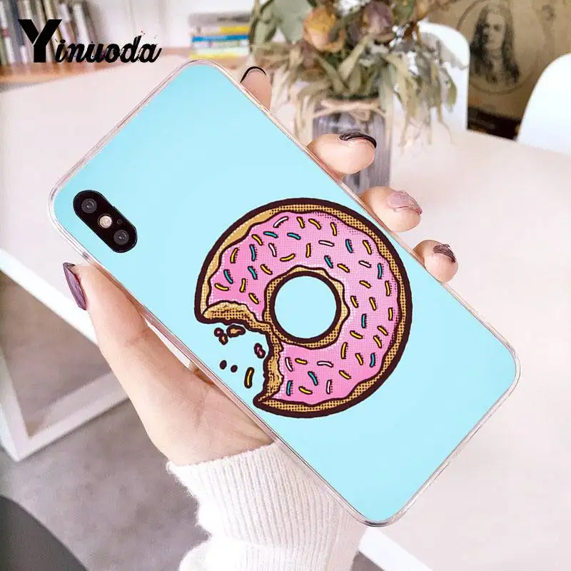 6 Yinuoda для iPhone 7 6 X Чехол еда, Пончик не волнуйтесь, Будьте счастливы, роскошный крутой чехол для телефона для iPhone 8 7 6 6splus X 5S SE XR XS XSMAX - Цвет: 6