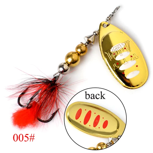 005-5g Рыбалка King Fishing Lur 1 шт. Ложка счетчик приманки перо приманка для морской рыбалки с тройным крюком металлические снасти - Цвет: 005-5g