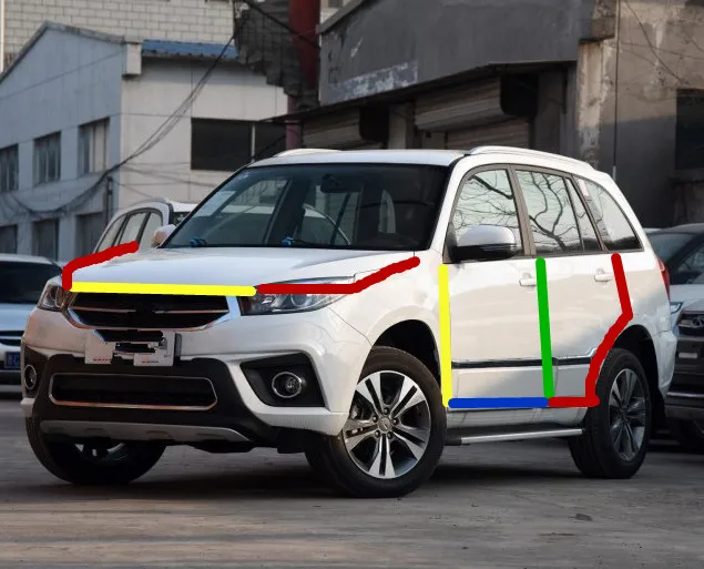 Уплотнительная лента для автомобильных дверей chery tiggo3 полный комплект