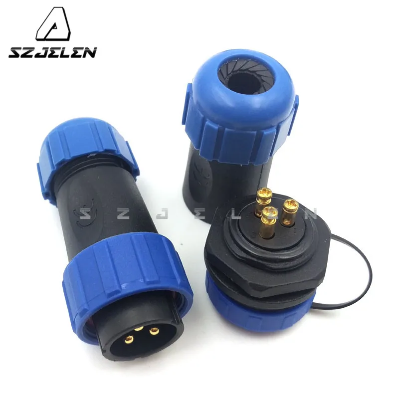 SP2110/SY2112 No need to weld Retail and wholesale 3 pins IP68 waterproof Connector plug socket | Обустройство дома