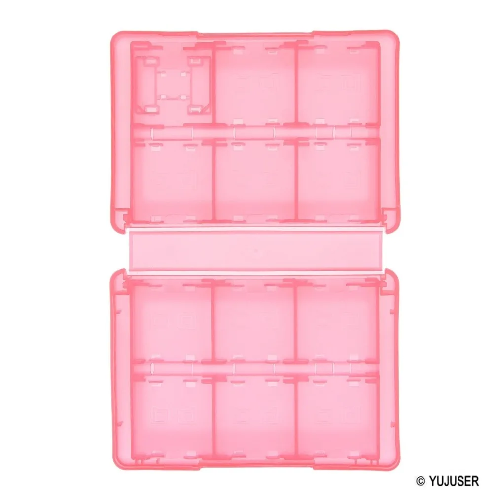 YUJUSER синий + красный пластиковый футляр для игровых карт NAND 3DS/3DS LL/3DS XL подходит 44