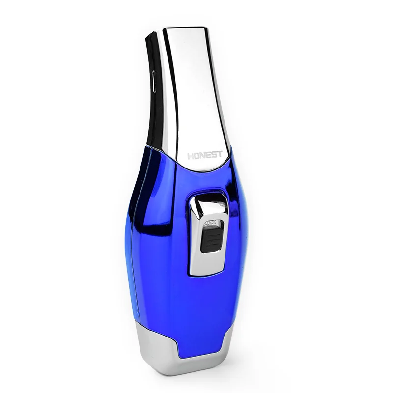 Новинка модная Бутановая Зажигалка 2 факела струйного пламени зажигалки для