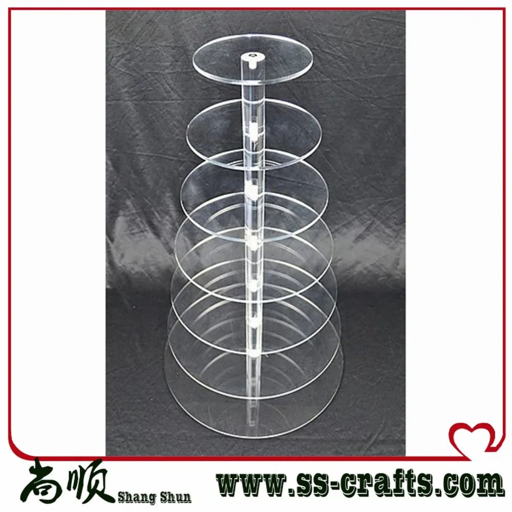 

Free Shiping 7 tier 12cm acrylic cake stands cupcake stands stand for wedding cake