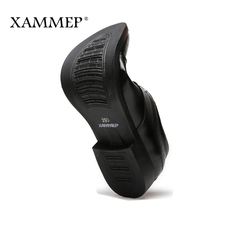 Туфли Xammep мужские классические сплит-кожа заостренный носок формальные большие