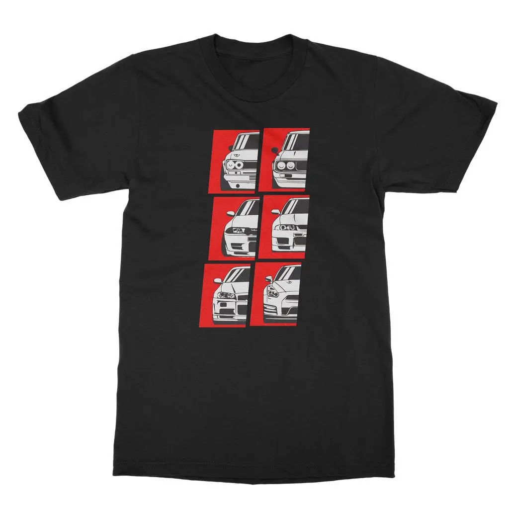 

Hot Sale Summer Japan Car Gtr Timeline Gtr Chronicles Jdm T-Shirt High Quality 100% Cotton For Man Shirts