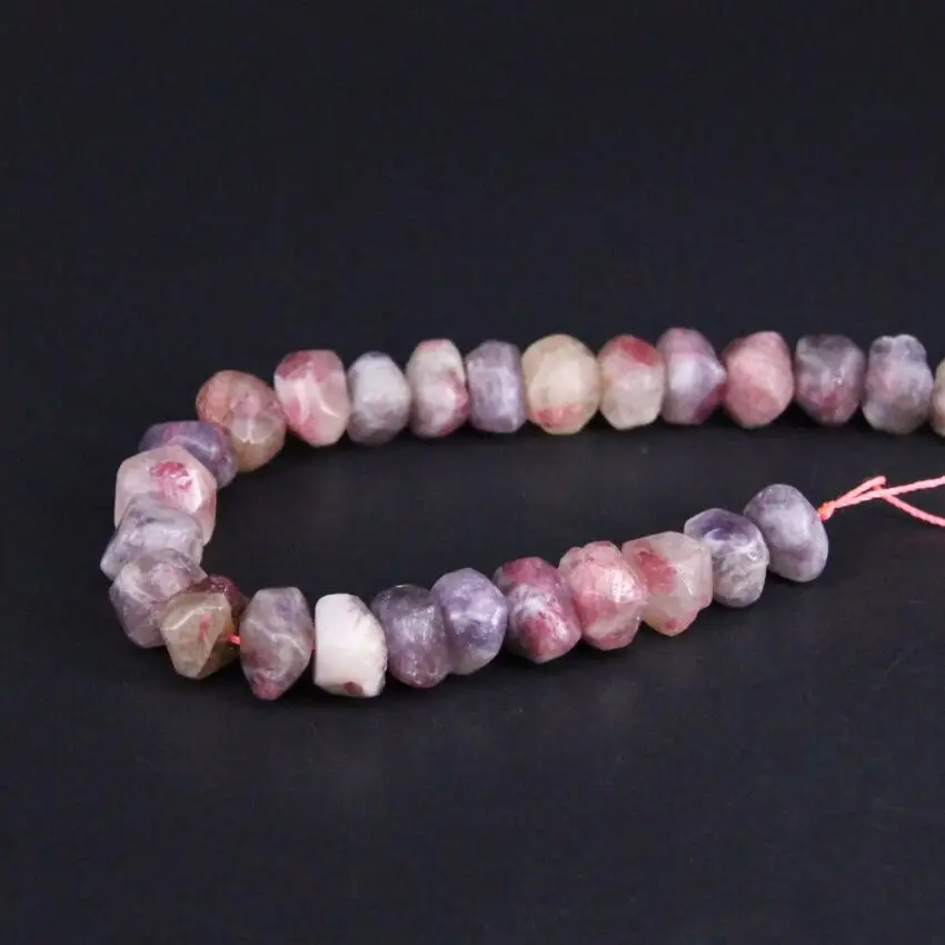 15.5 &quot/strand натуральный розовый турмалин граненый Rondelle прокладки свободные Бусины