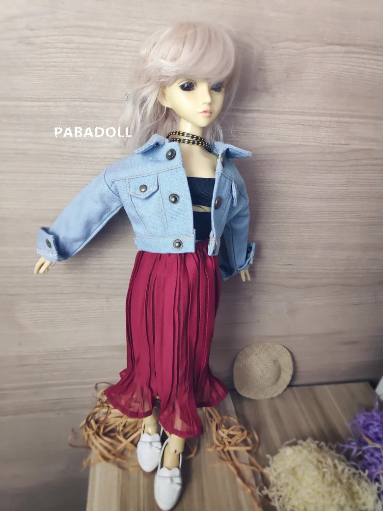 Крутой Повседневный джинсовый топ для BJD 1/4 MSD 1/3 SD10 SD13 SD16 DD SD17 Uncle Doll Одежда CWB115
