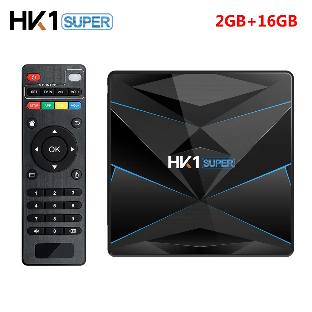 only 2GB 16GB TV box HK1 супер Android 9,0 tv Box 4 ГБ ОЗУ 128 Гб ПЗУ RK3318 медиаплеер 2,4G 5G WiFi Bluetooth 4,0 4 K HD Смарт-приставка vs H96 MAX - Цвет: only 2GB 16GB TV box