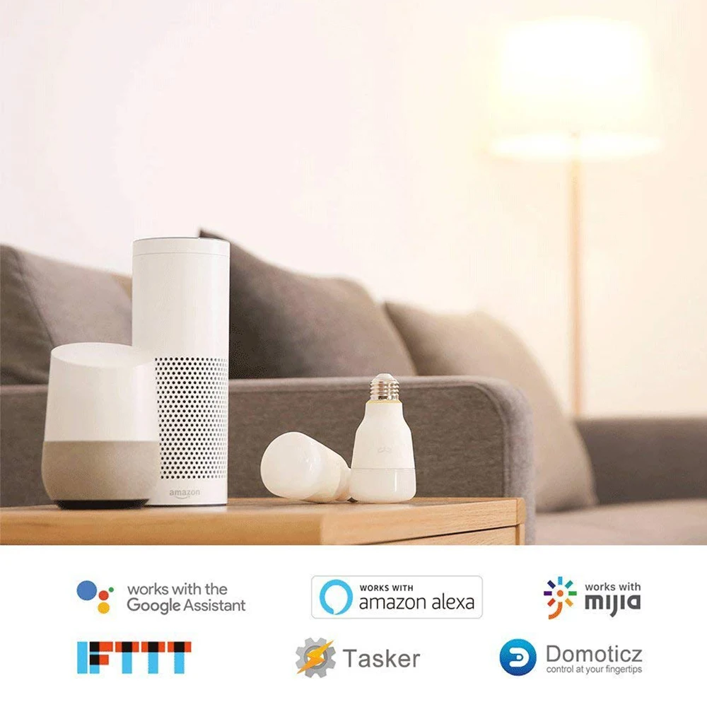 Yeelight умный свет лампы приложение Управление работает с Alexa 10 W 110 V RGB 16 миллионов