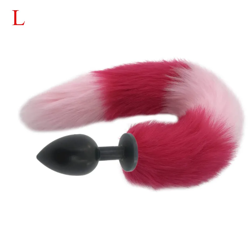 Металлические матовые черные анальные секс-игрушки анальная пробка длиной 40 см