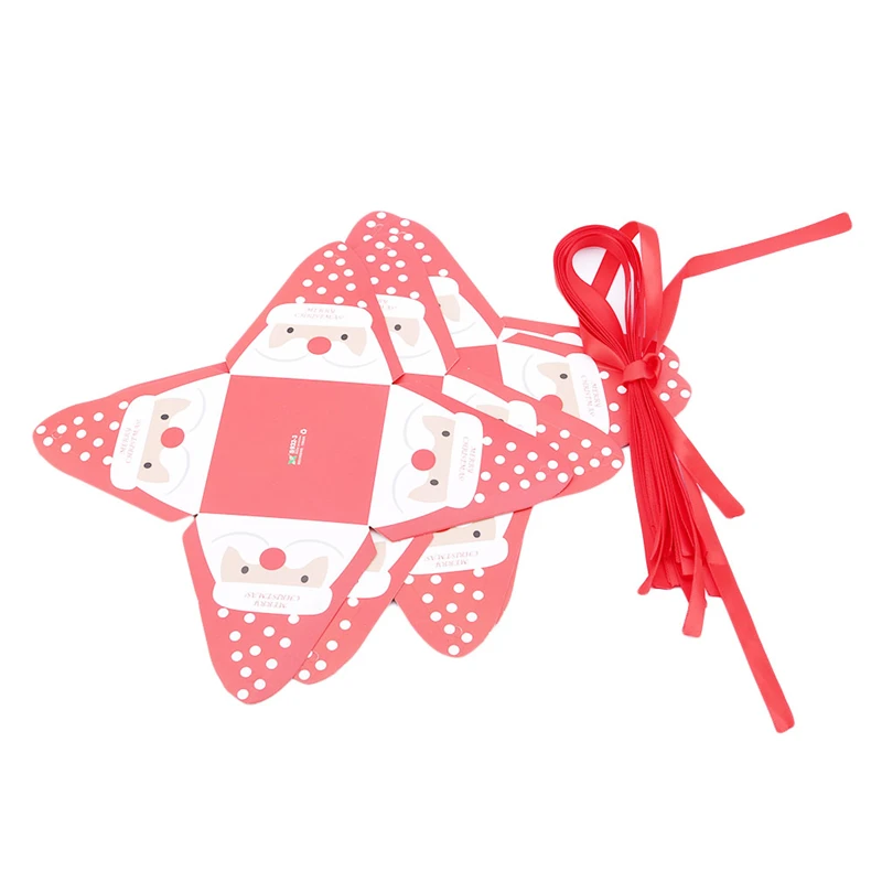 10 шт./компл. Рождественская коробка конфет сумка елка Подарочная с