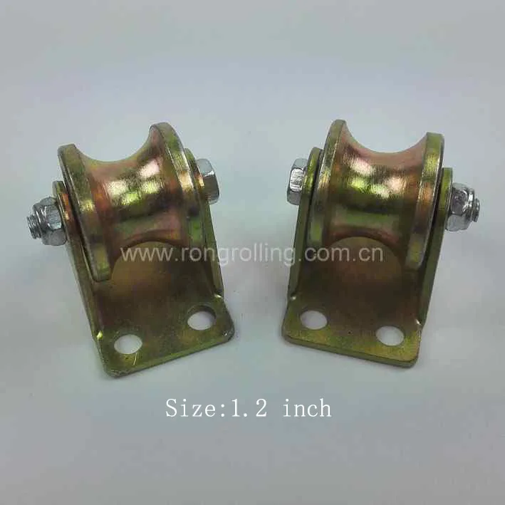 

1.2 inch U-groove sliding gate/door wheels/rollers/ pulleys with two pcs 607zz bearing. Wire rope pulley, sliding door pulley.