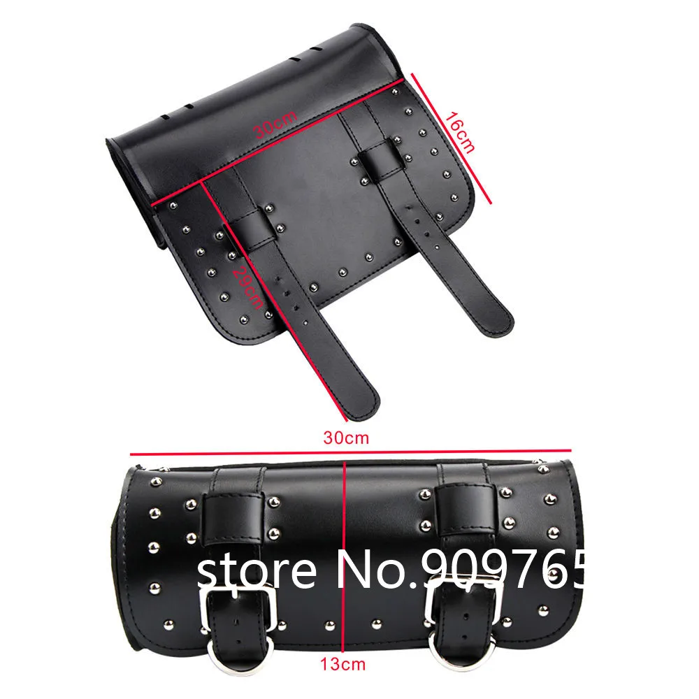 Мотоциклетная сумка для инструментов черная руля сиденья Harley Cruiser Chopper Bobber